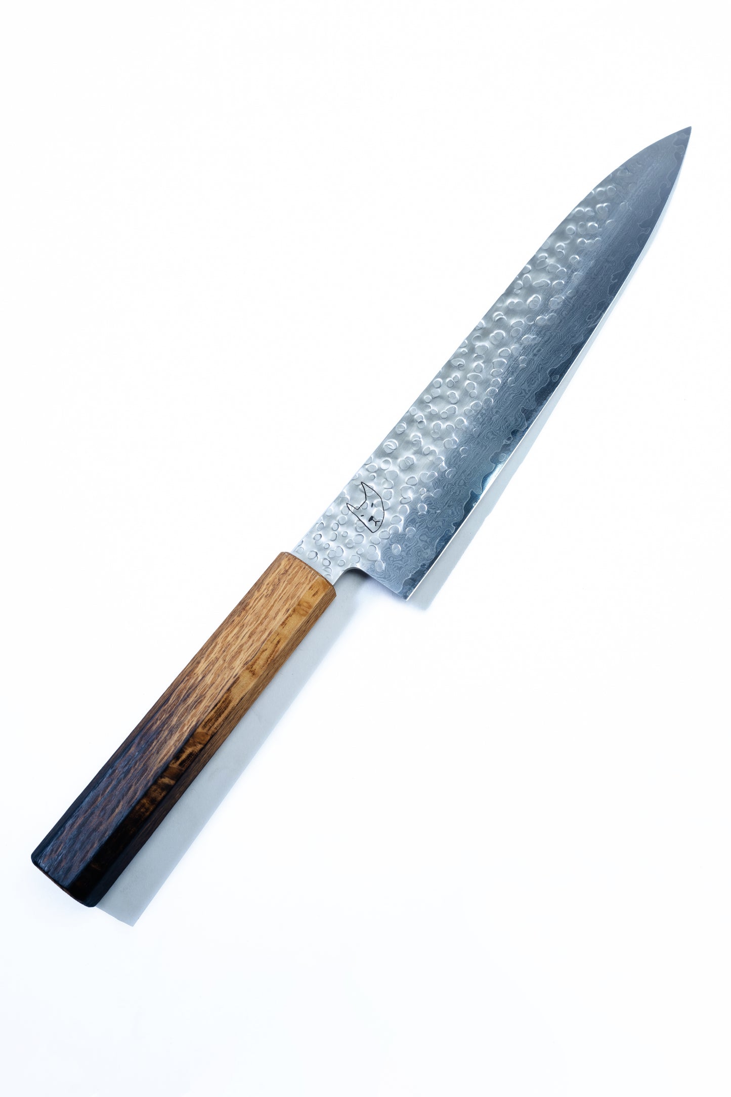 MIJA DAMASCUS CHEF KNIFE (BURNT OAK HANDLE)