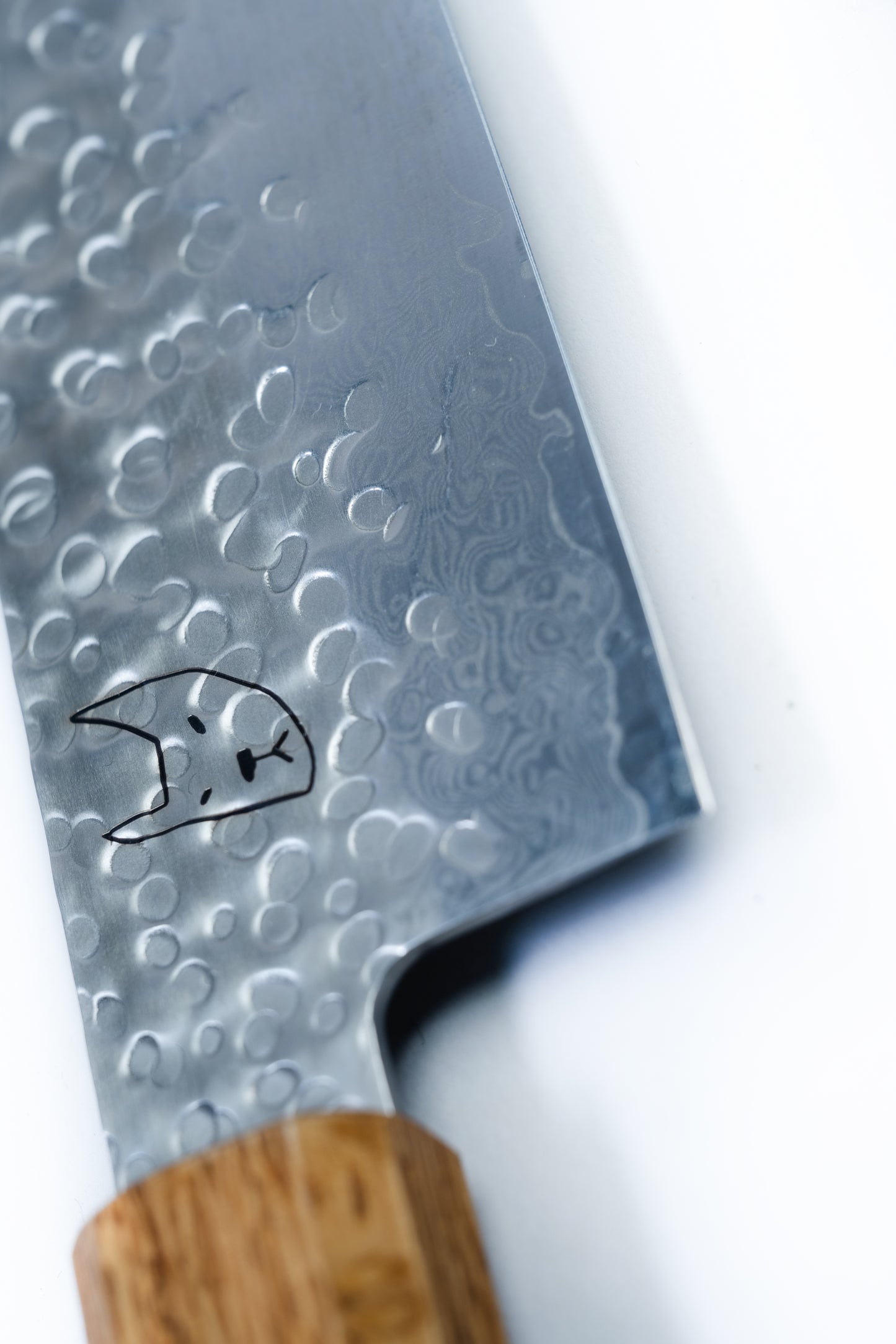 MIJA DAMASCUS CHEF KNIFE (BURNT OAK HANDLE)