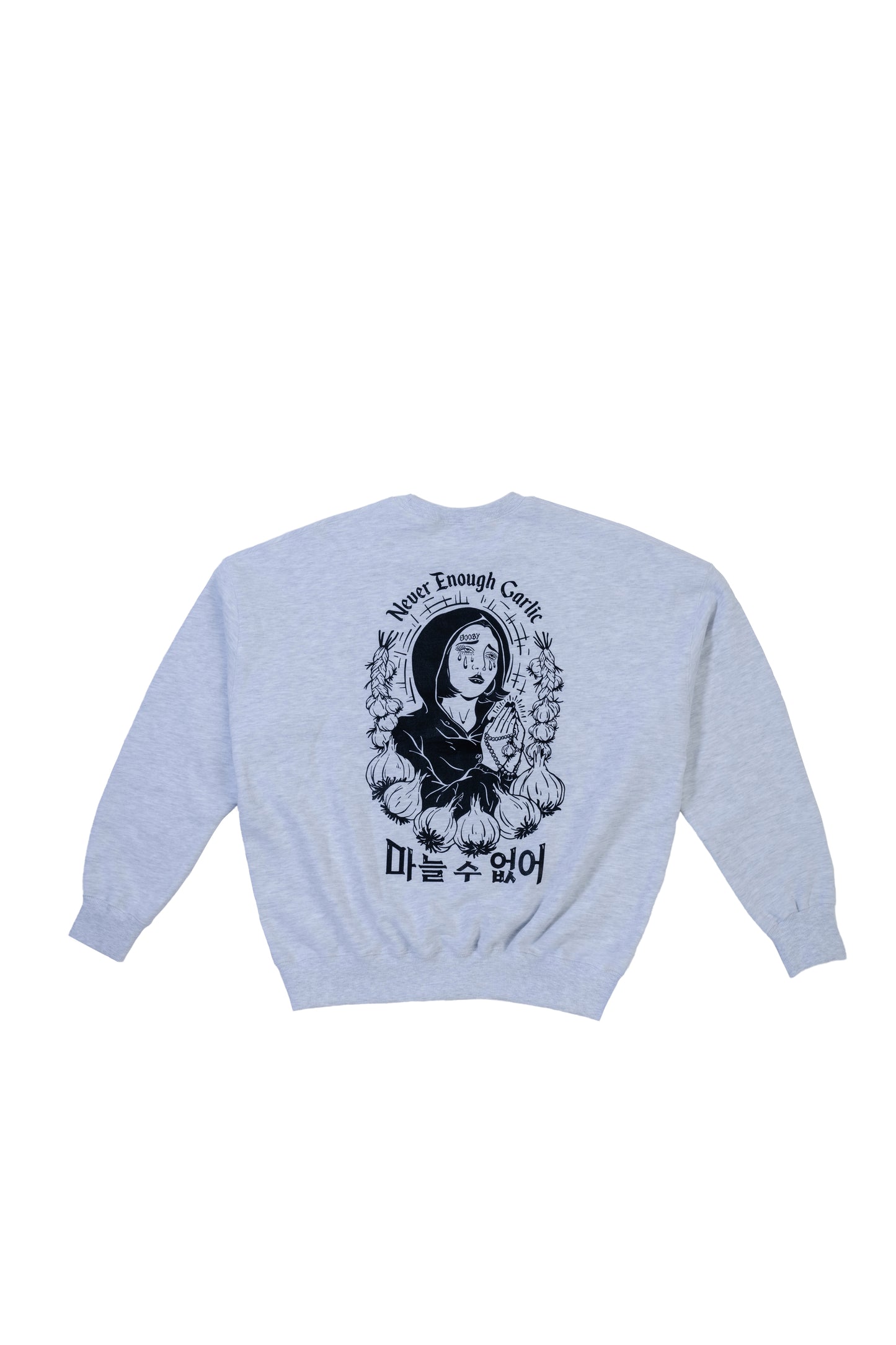 NEVER ENOUGH GARLIC SWEATSHIRT ARCTIC WHITE